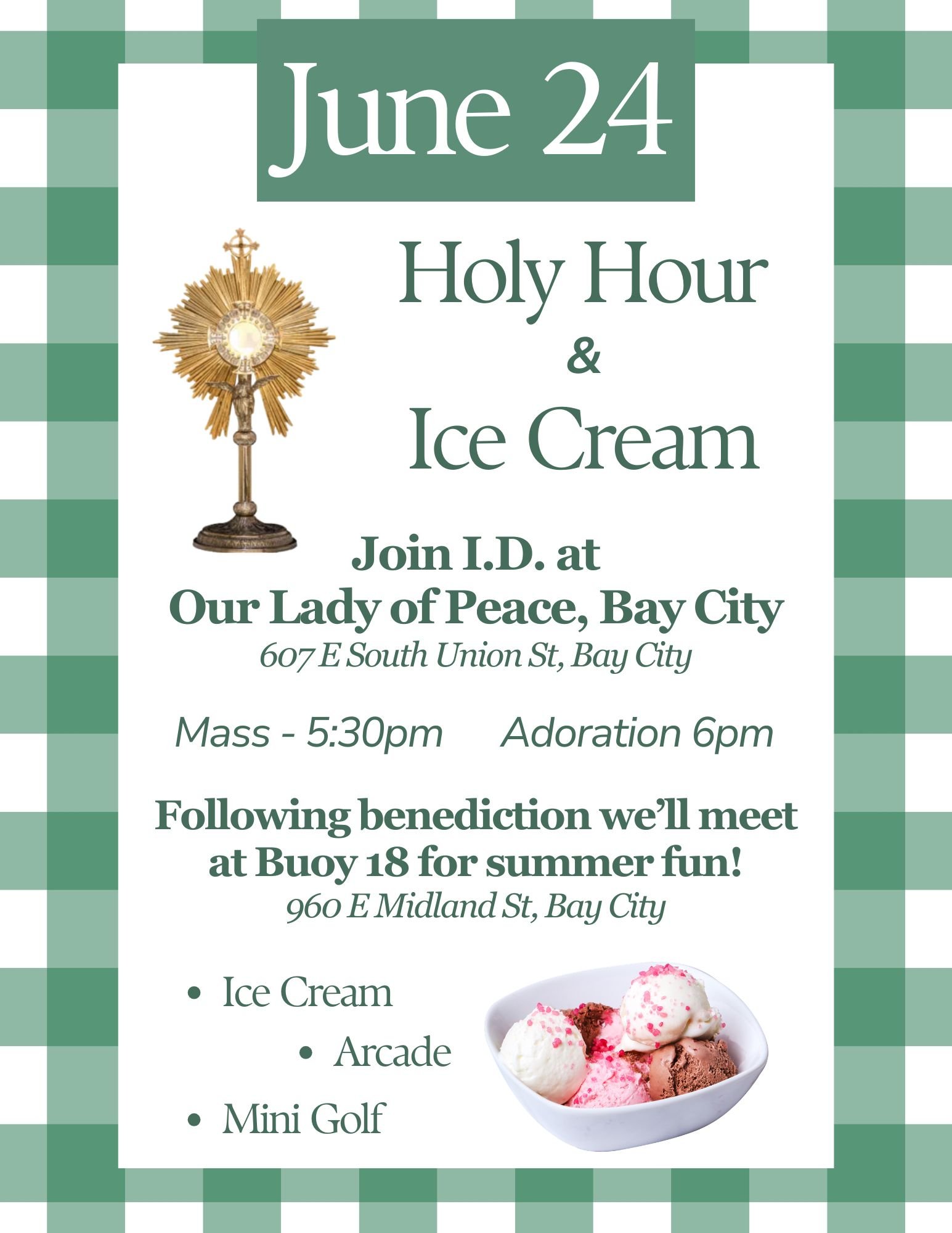 Holy Hour & Ice Cream