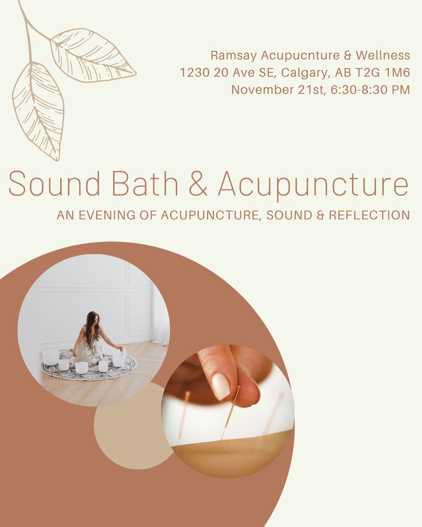 rest, relax &amp; restore.
An evening to be still &amp; reconnect. 

Join us for a beautiful circle blending sound bath by @iamtaliakarl, acupuncture, tea, &amp; intention setting &mdash; a space to realign and soften into stillness.

&bull; Friday, 