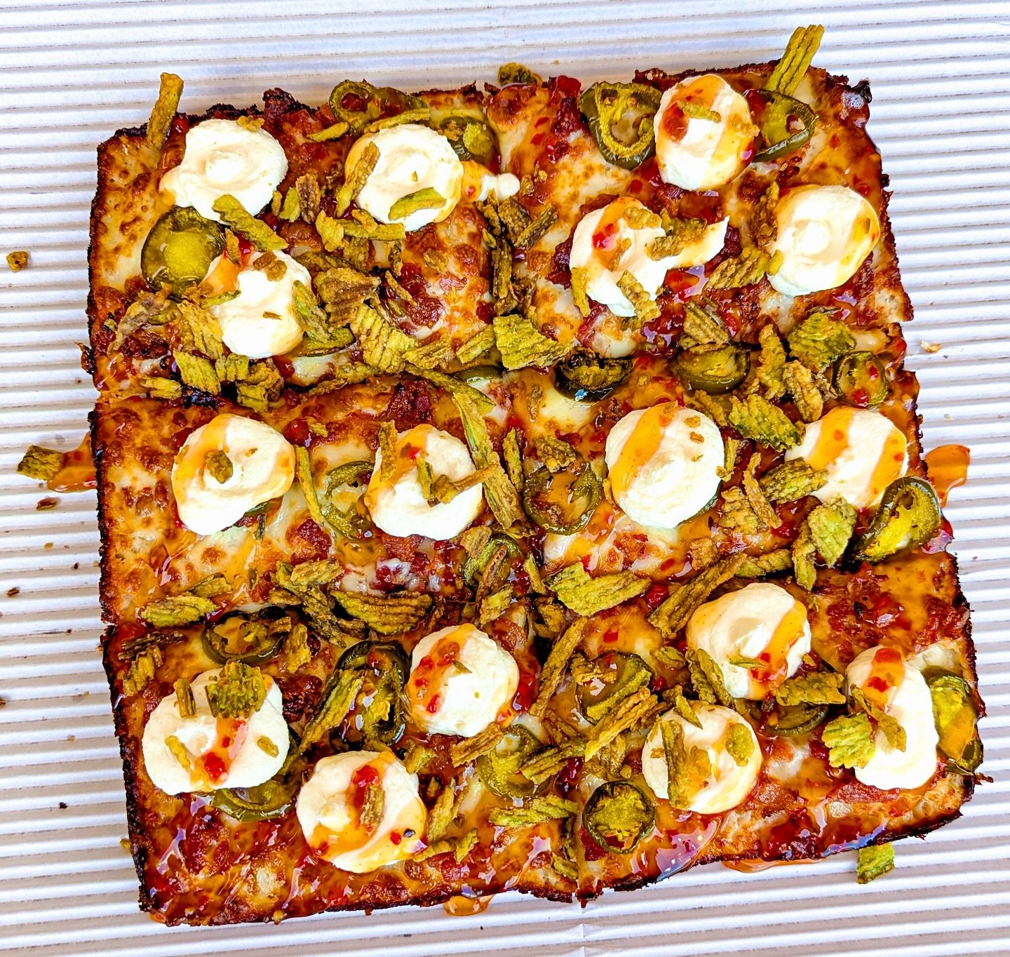 Holy Moly‼️

The Spice Spice Baby is rocking💃🕺🔥

Might have to keep this one around&hellip; Just mmmaaayyybbbeeee

Ok love you bbbbyyyyyeeeee

📸 Cheese, Bacon, Pickled Jalape&ntilde;os, 3 Cheese Whipped Cream Cheese, Sweet &amp; Spicy Sauce, Cris