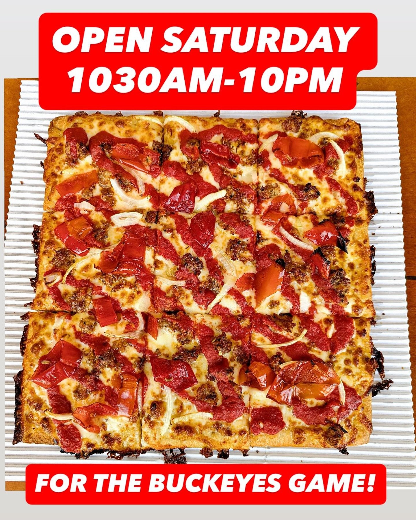 EARLY OPEN TOMORROW FOR THE OSU v TTUN GAME‼️

1030a-10p. We're amped for the game and can't wait to cook for ya‼️

✅What's your score prediction? $50 gift card to the first person who gets it right! (Entries must be in before game time)

Ok love you