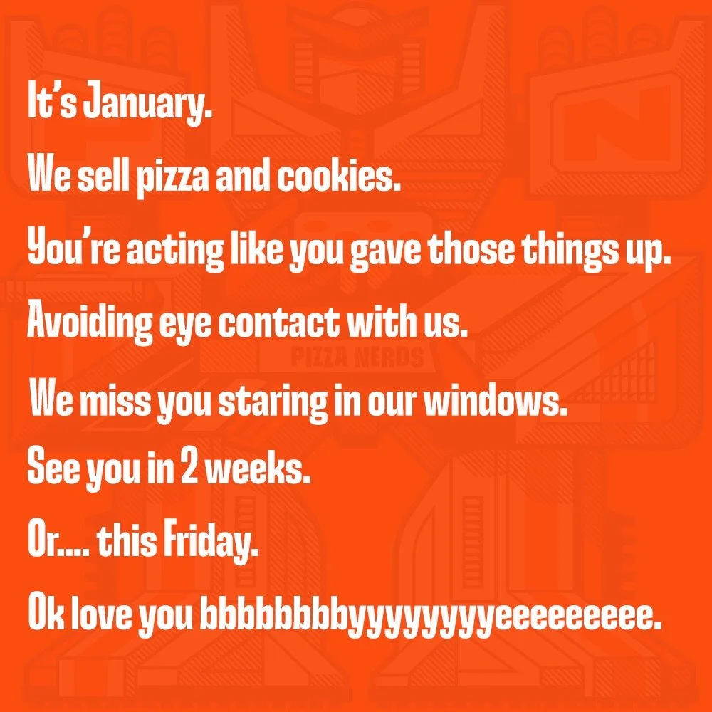 Can&rsquo;t wait to see you again ❤️

Remember, pizza goes right to the muscles.

Ok love you bbbbyyyyyeeeeeeeee

#pizzagram #newyearsresolution #pizzashop #gahannaohio #columbusohio