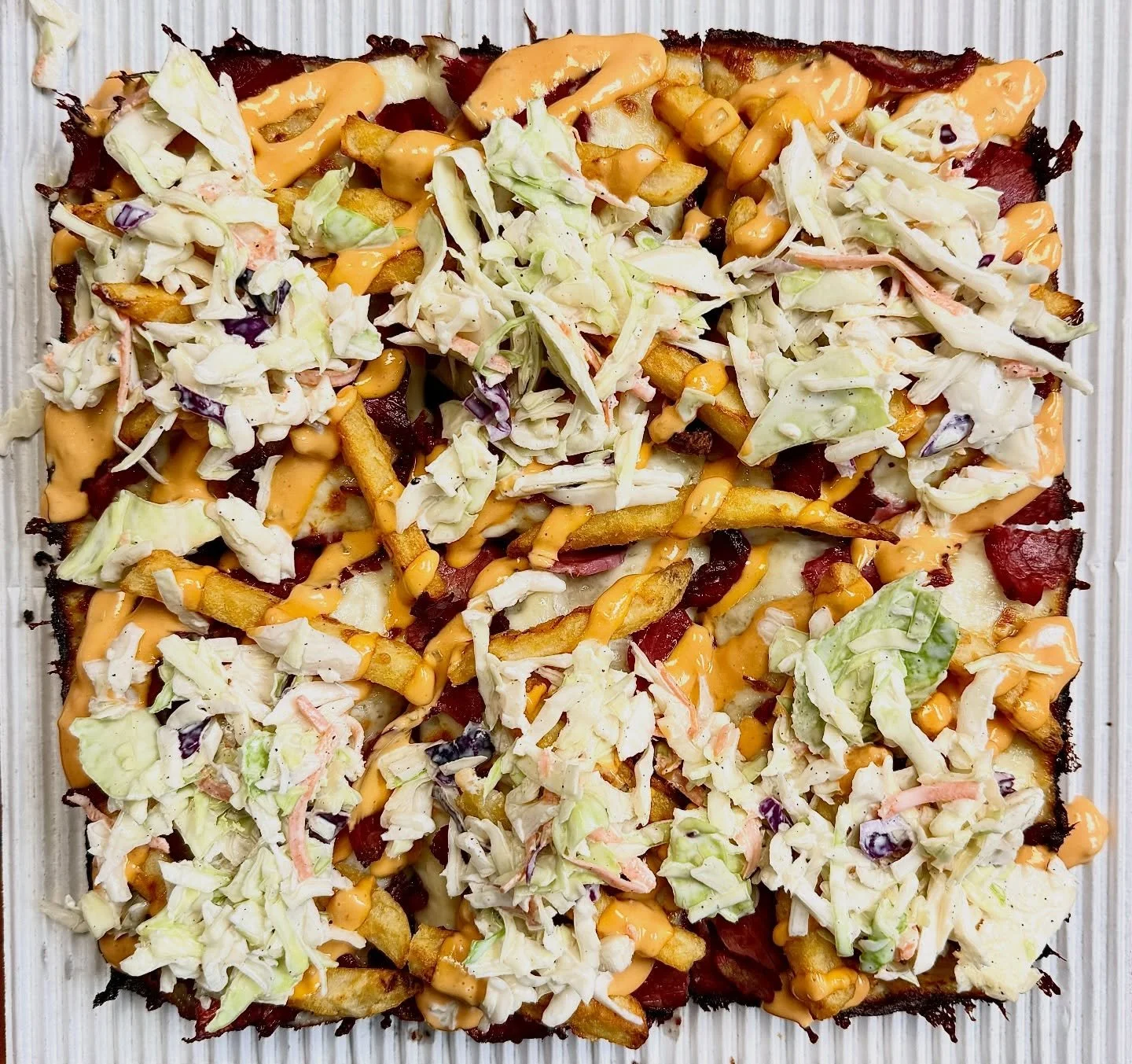 March is here and it&rsquo;s time for a new special 🍀

We pulled some inspiration from our old hometown sandwich shops with this one‼️

💥Cornbeefio
Whole milk mozzarella, corned beef, fries, thousand island, slaw (on the side)

🍄&zwj;🟫VEGGIE OPTI