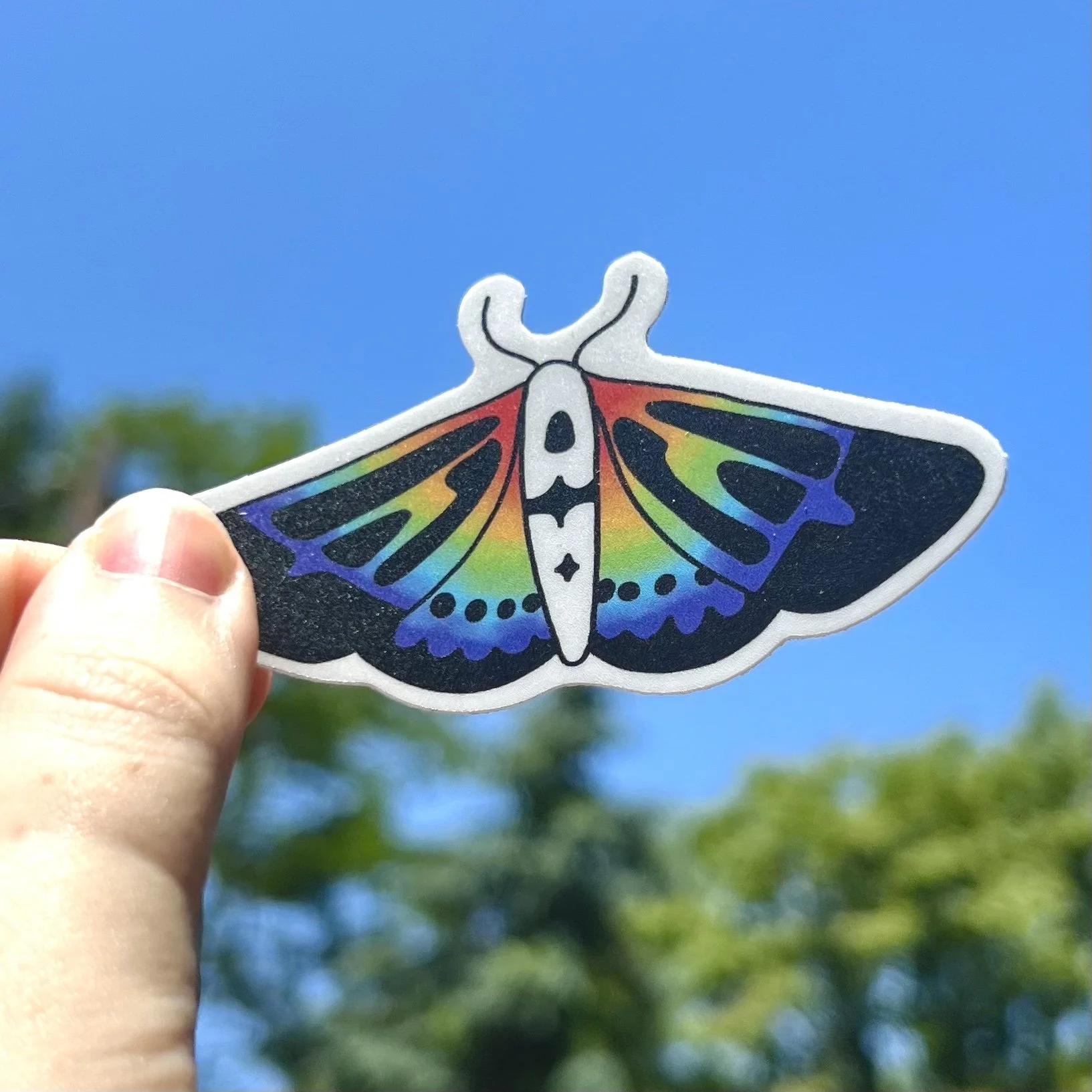 Gay Pride Moth Sticker