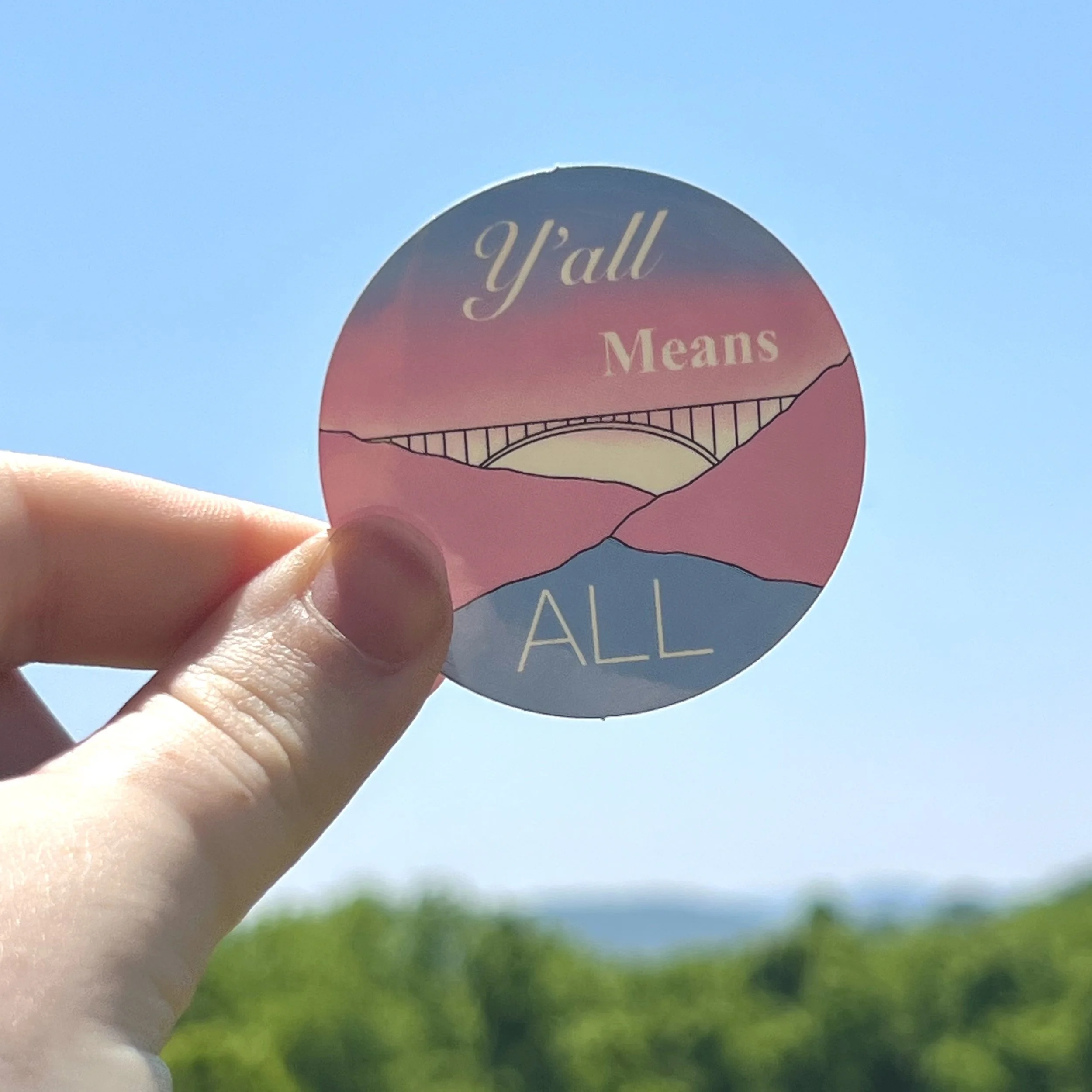 Y'all Means ALL Trans Pride Sticker