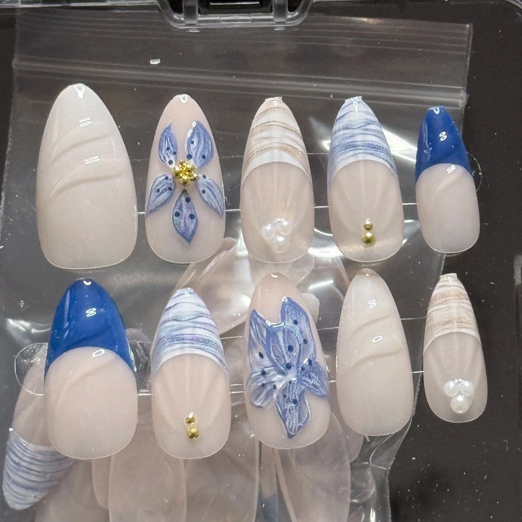 Azure Petals Nails - Item#005-028