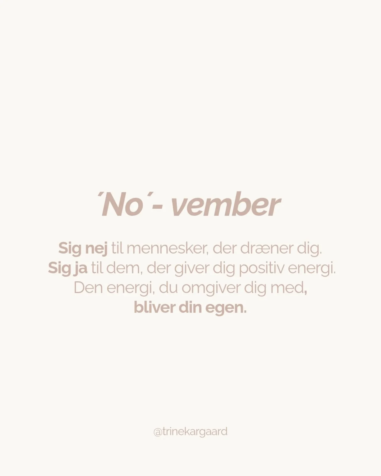 Vi p&aring;virkes mere, end vi tror, af dem vi omgiver os med.
Forskning viser, at de fem mennesker, vi tilbringer mest tid sammen med, former b&aring;de vores tanker, vaner og trivsel.

Derfor kan No-vember v&aelig;re en god anledning til at m&aelig