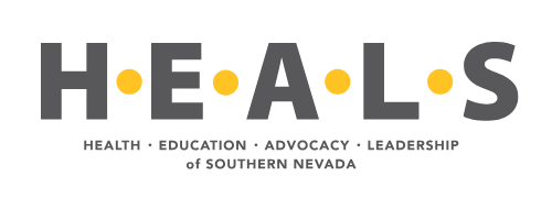 Logo of HEALS, an organization focused on health, education, advocacy, and leadership of Southern Nevada.