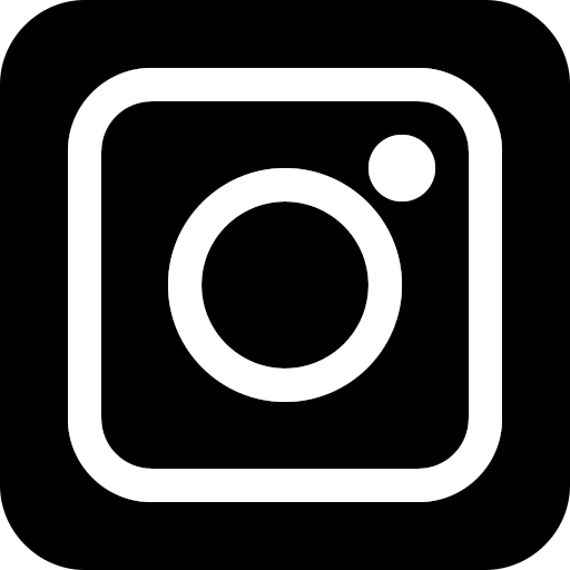 Icono de Instagram en blanco y negro.