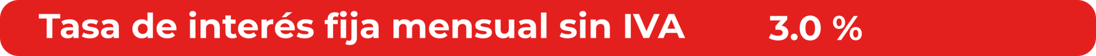 Cierre de tasa de interés fija mensual sin IVA, 3.0%