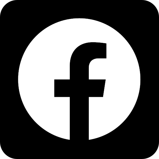 Icono de Facebook en blanco y negro