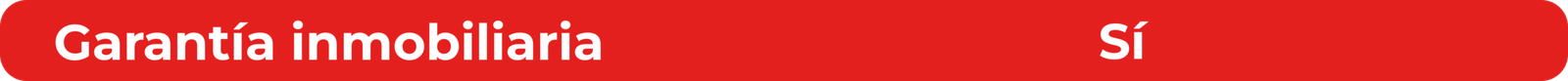 Sección de imagen con fondo rojo y texto en blanco que dice "Garantía inmobiliaria" seguido de una palabra "Sí".