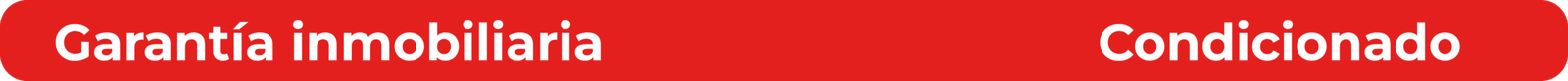 Banner rojo con texto blanco que dice "Garantía inmobiliaria" y "Condicionado".
