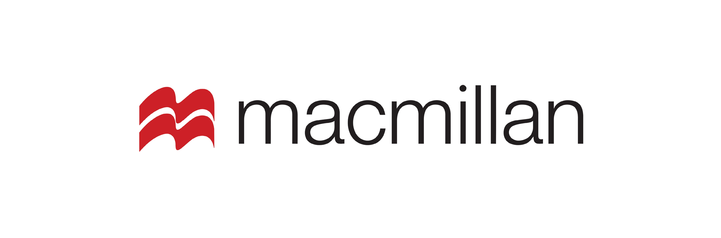 The Macmillan logo, featuring a red abstract symbol and the word 'macmillan' in black text.