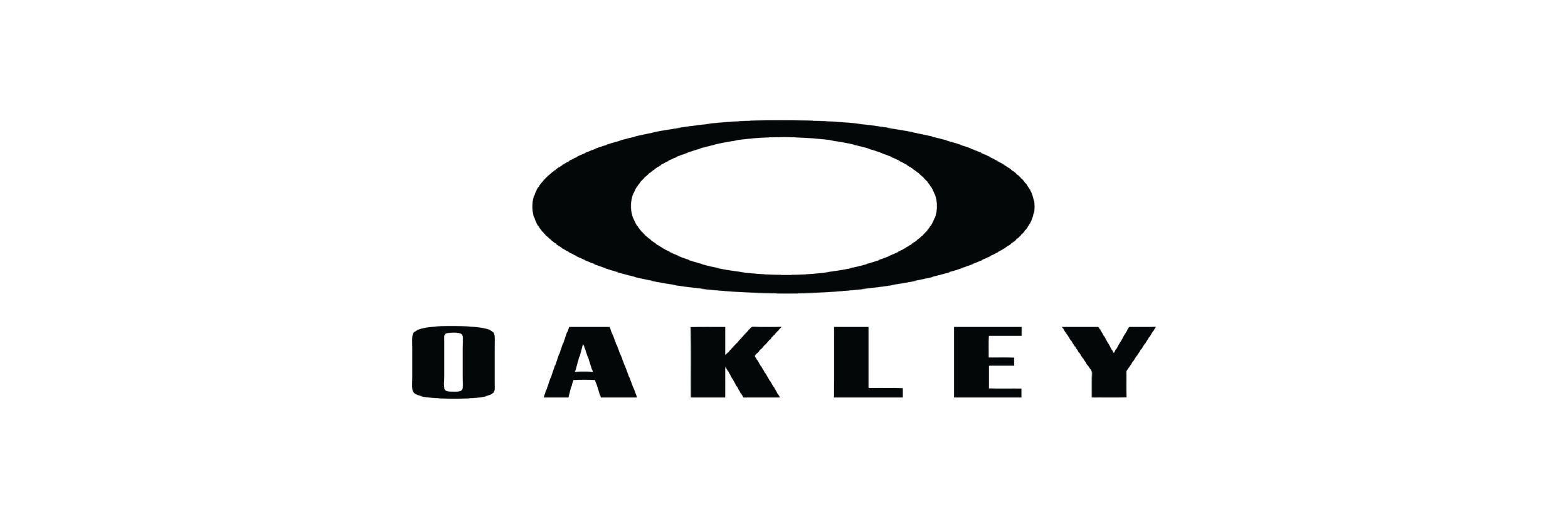Oakley logo featuring a stylized 'O' above the word 'OAKLEY' in bold letters.