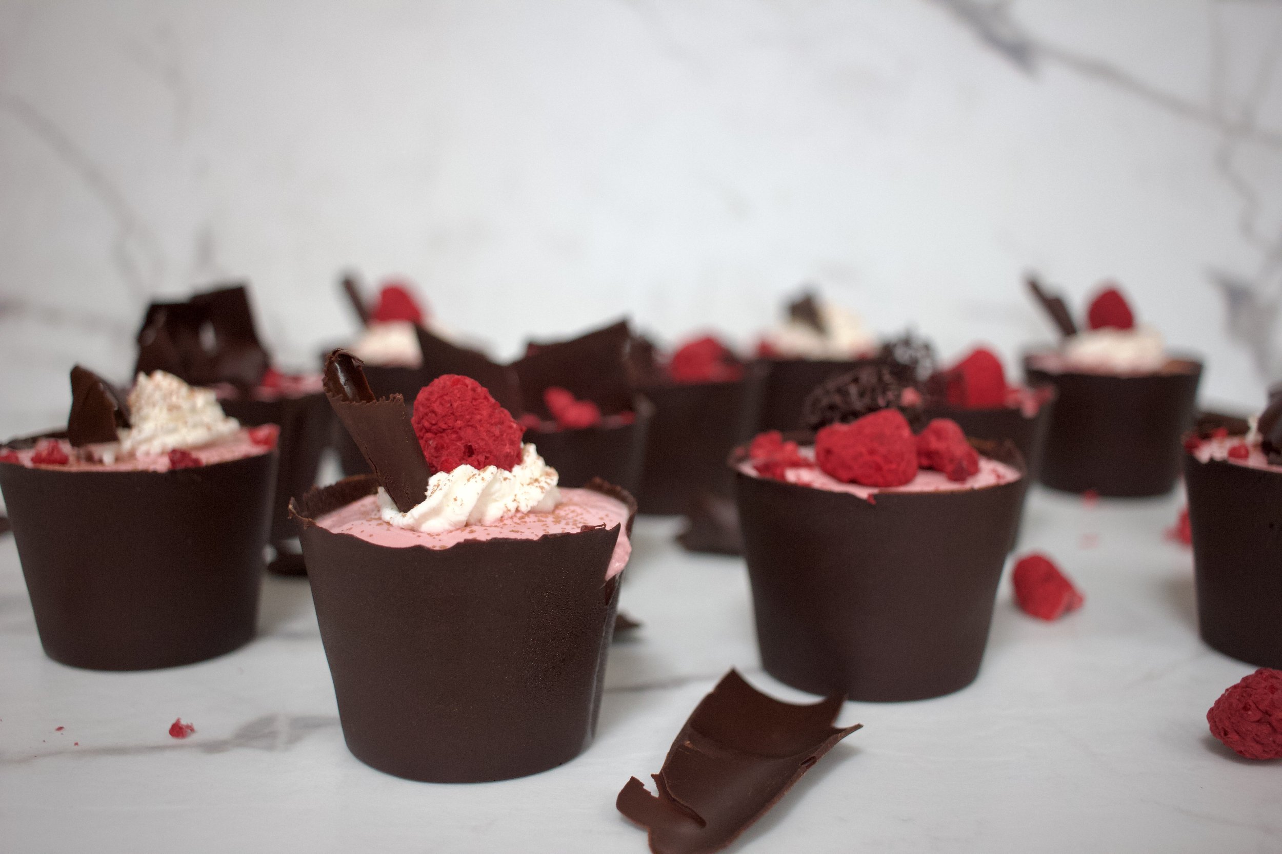 Raspberry Mousse Pots
