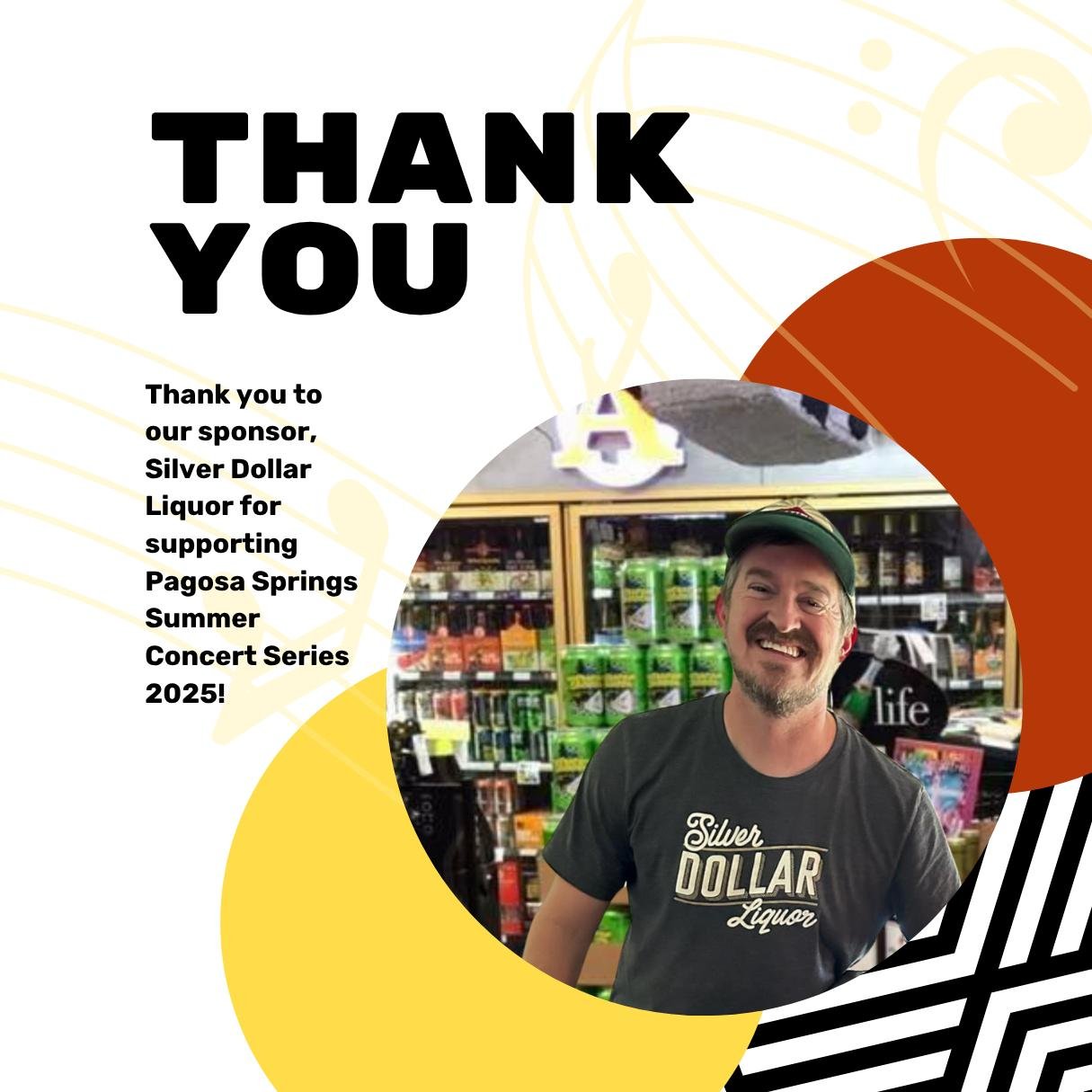 🥂 We're raising a glass to Silver Dollar Liquor for supporting Pagosa Springs Summer Concert Series 2025!

Locally owned and rooted in the community, @silver_dollar_liquor is Pagosa Springs&rsquo; go-to shop for beer, wine, and spirits. With a wide 