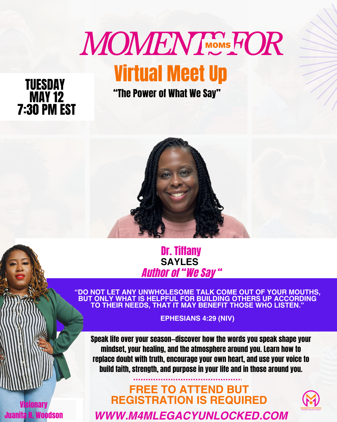 Moments for Moms Virtual Meet Up- The Power of What We Say