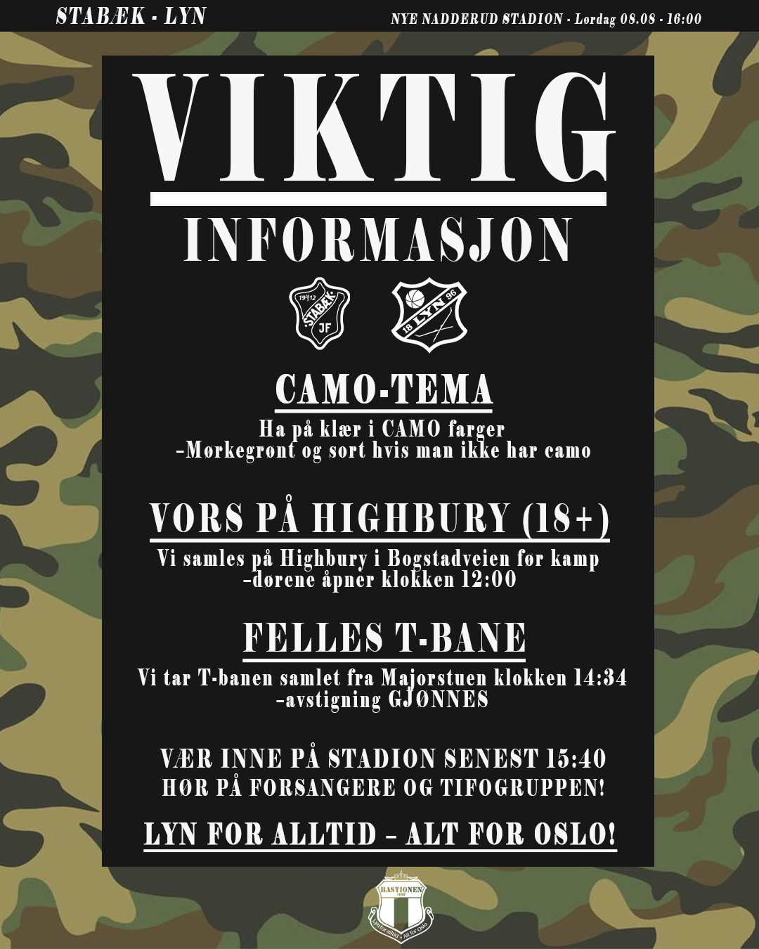 VIKTIG INFORMASJON⚡stabæk borte