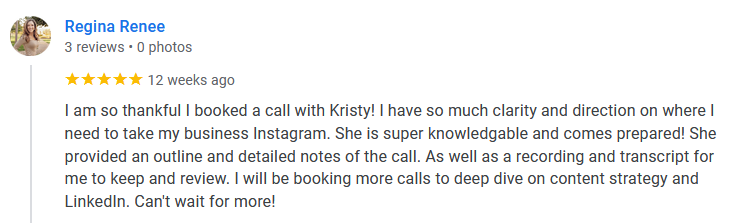 REGINA GROSSENBACHER REVIEW OF THE WICKED TACTICAL MARKETING POWER HOUR WITH KRISTY KRUGH