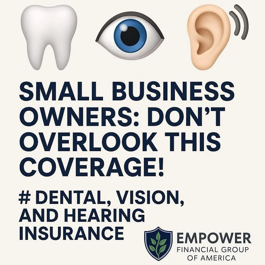 🦷👁️👂 Small Business Owners: Don’t Overlook This Coverage!
As a small business owner, you’re used to juggling everything—from invoices to inventory. But here’s something you shouldn’t drop: dental, vision, and hearing