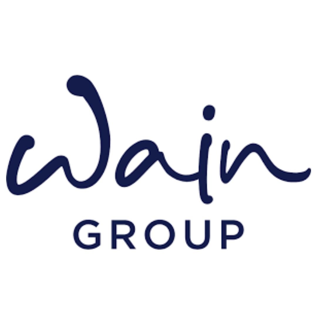Wain Group logo with handwritten-style text 'Wain' above the word 'GROUP' in capital letters