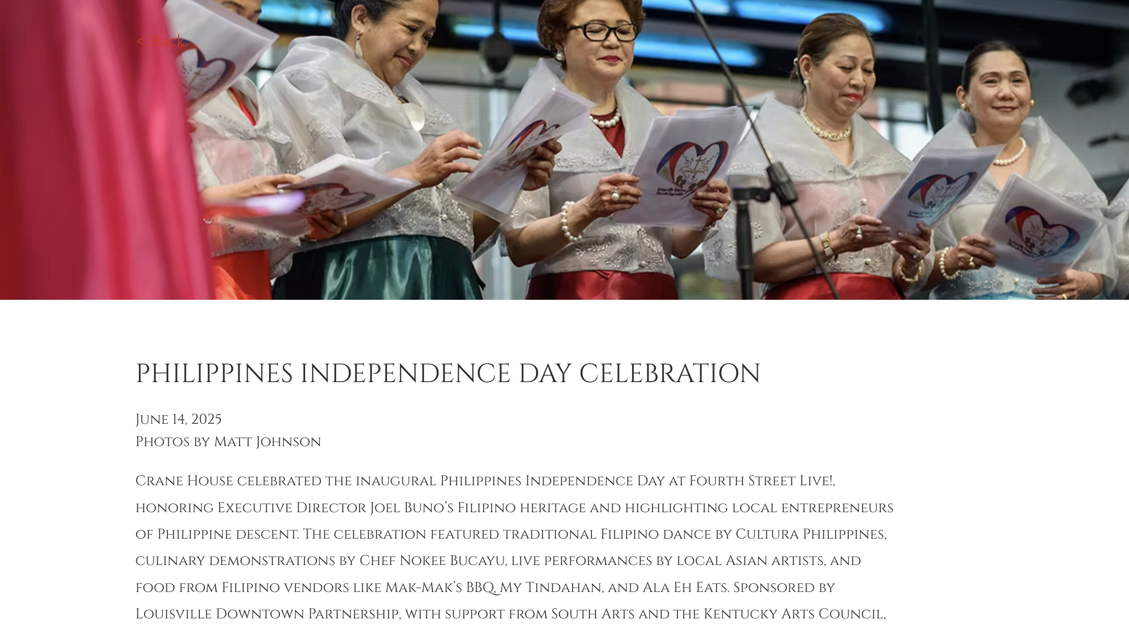 Crane House celebrated the inaugural Philippines Independence Day at Fourth Street Live!, honoring Executive Director Joel Buno’s Filipino heritage and highlighting local entrepreneurs of Philippine descent. 