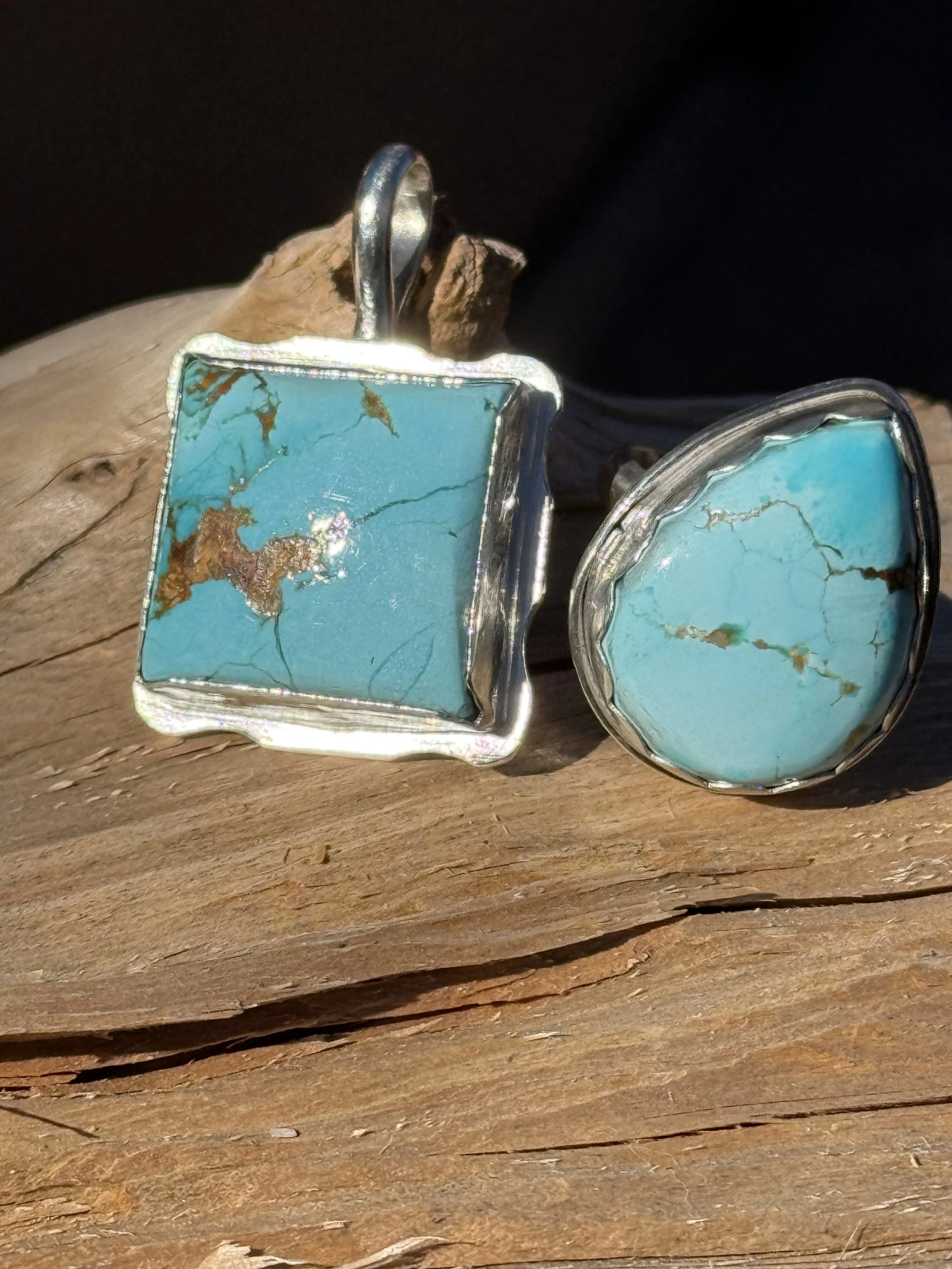 Royston Turquoise Adjustable Ring