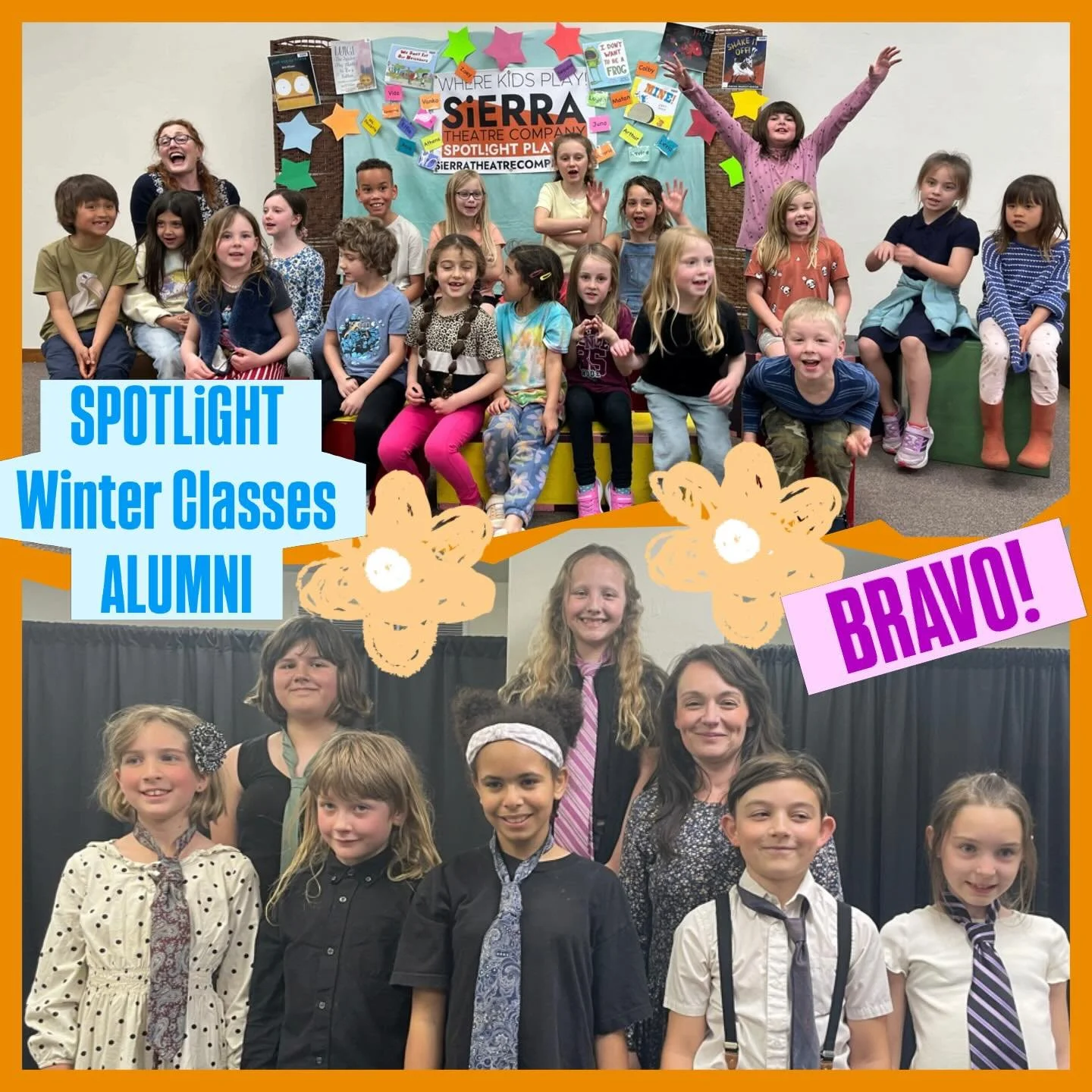 Introducing the alumni for SPOTLiGHT&rsquo;s winter classes, Dramatic Adventures and Musical Theatre for Beginners! 🎭✨ Students spent the season exploring storytelling, learning new dance moves and songs, building confidence, and bringing characters