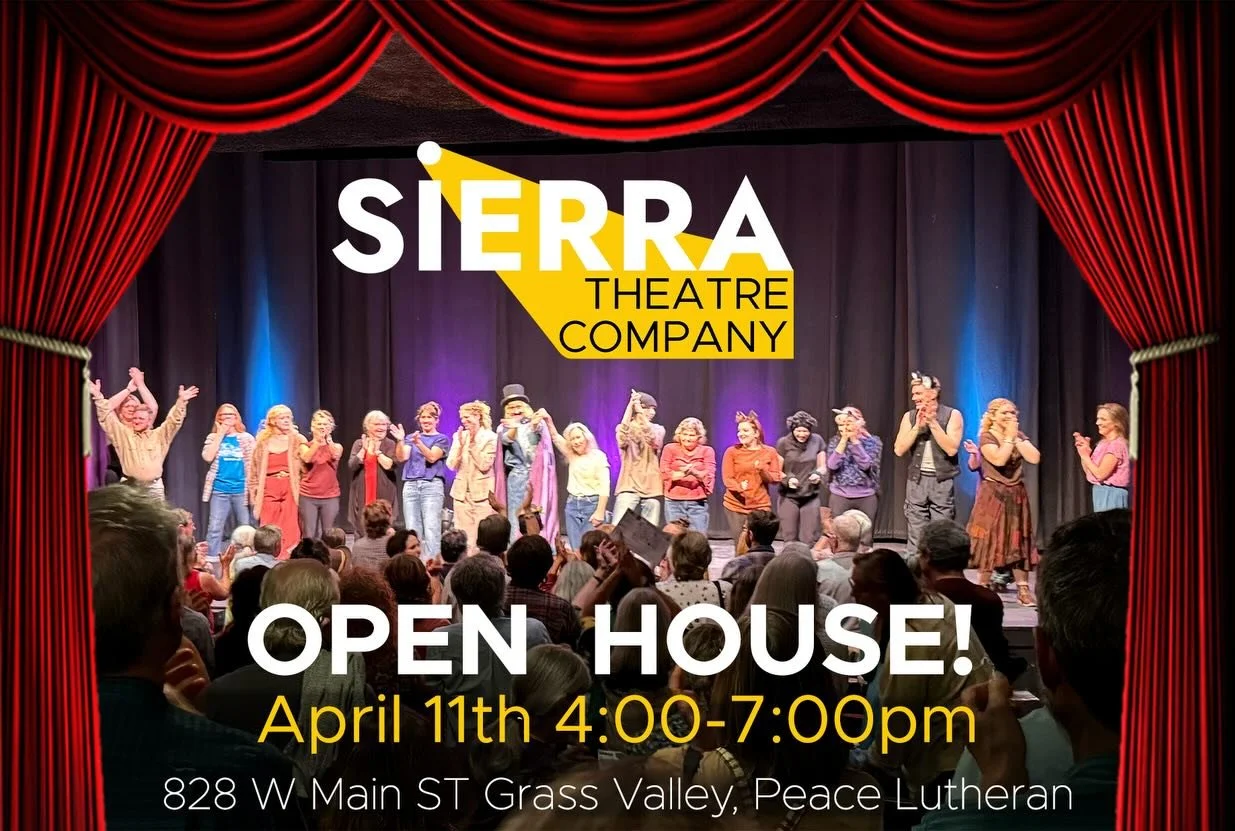 🎭 You&rsquo;re invited!
Open House Fundraiser
Saturday, April 11 4:00 to 7:00PM
828 W Main St, Grass Valley
We&rsquo;re opening our studio doors &mdash; and the whole community is welcome. Join us for snacks, laughs, live performances, and a chance 