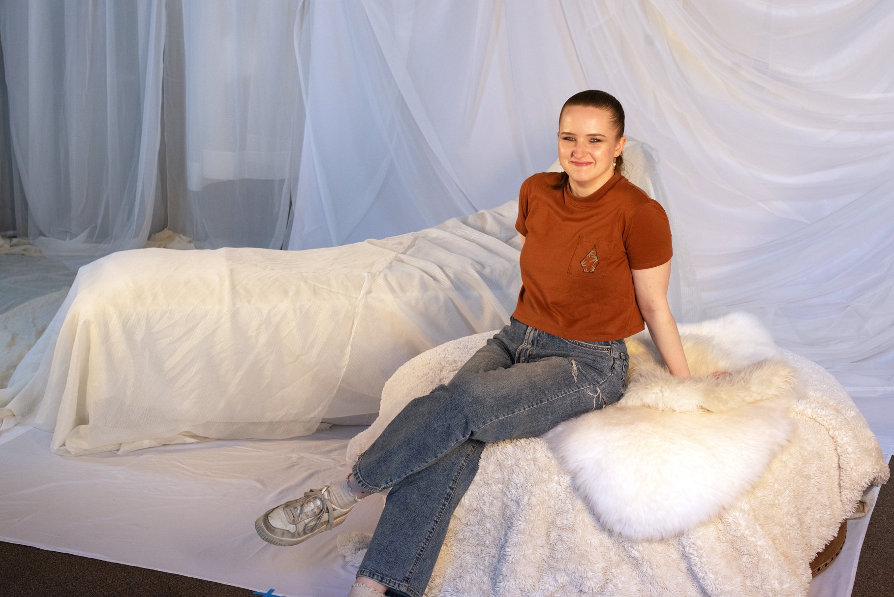 Jozi Gullickson behind-the-scenes Present Laughter photo shoot - Sierra Stages 2025