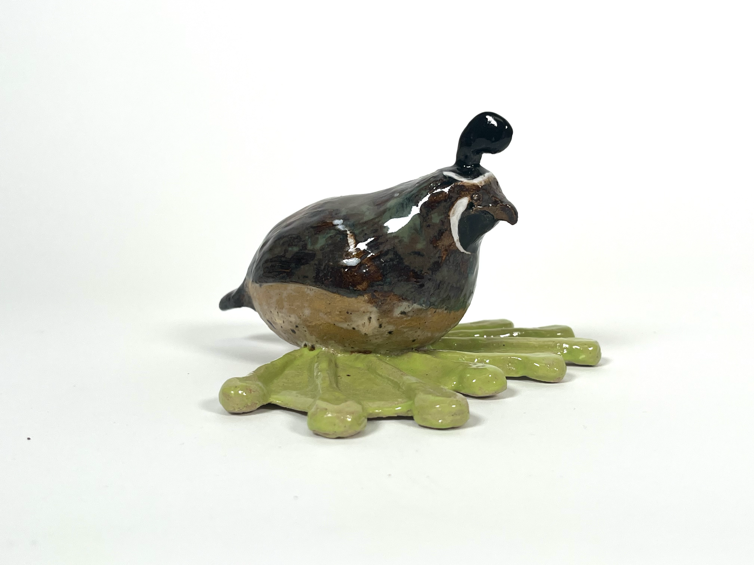 Frog-quail, 2025, Ceramic