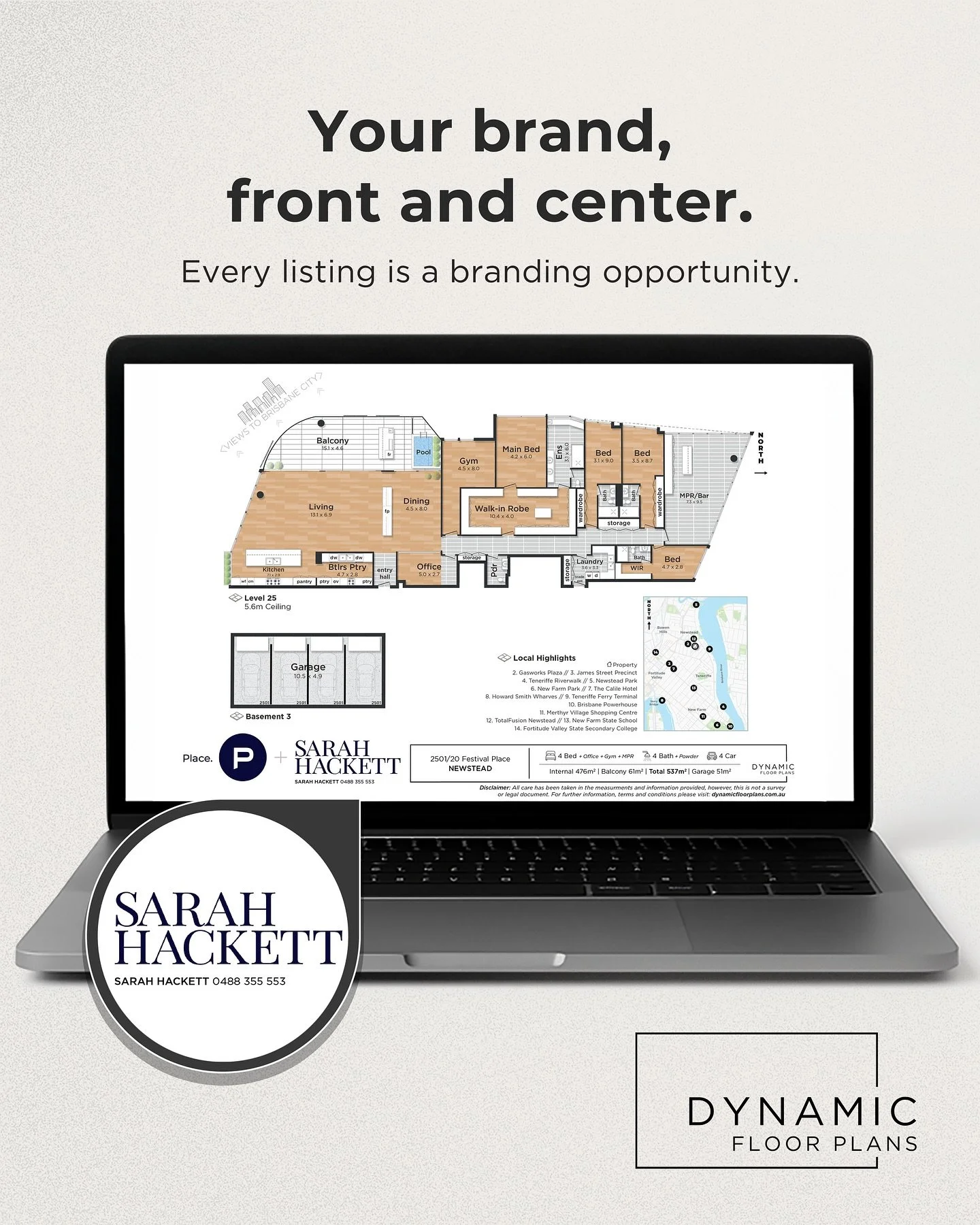 Branding doesn&rsquo;t stop at the brochure.

Our floor plans carry your brand through the entire campaign for a consistent, premium presentation.

All the best to @sarahhackettatplace with this sale.
📍 Book at dynamicfloorplans.com.au