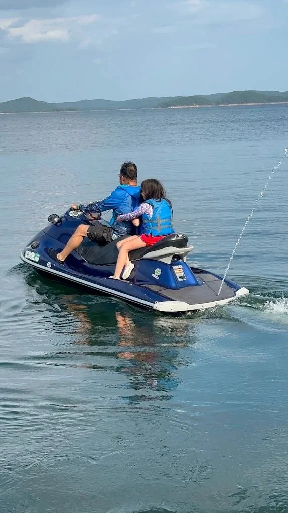 Two seater jet ski on Broken Bow Lake, Oklahoma