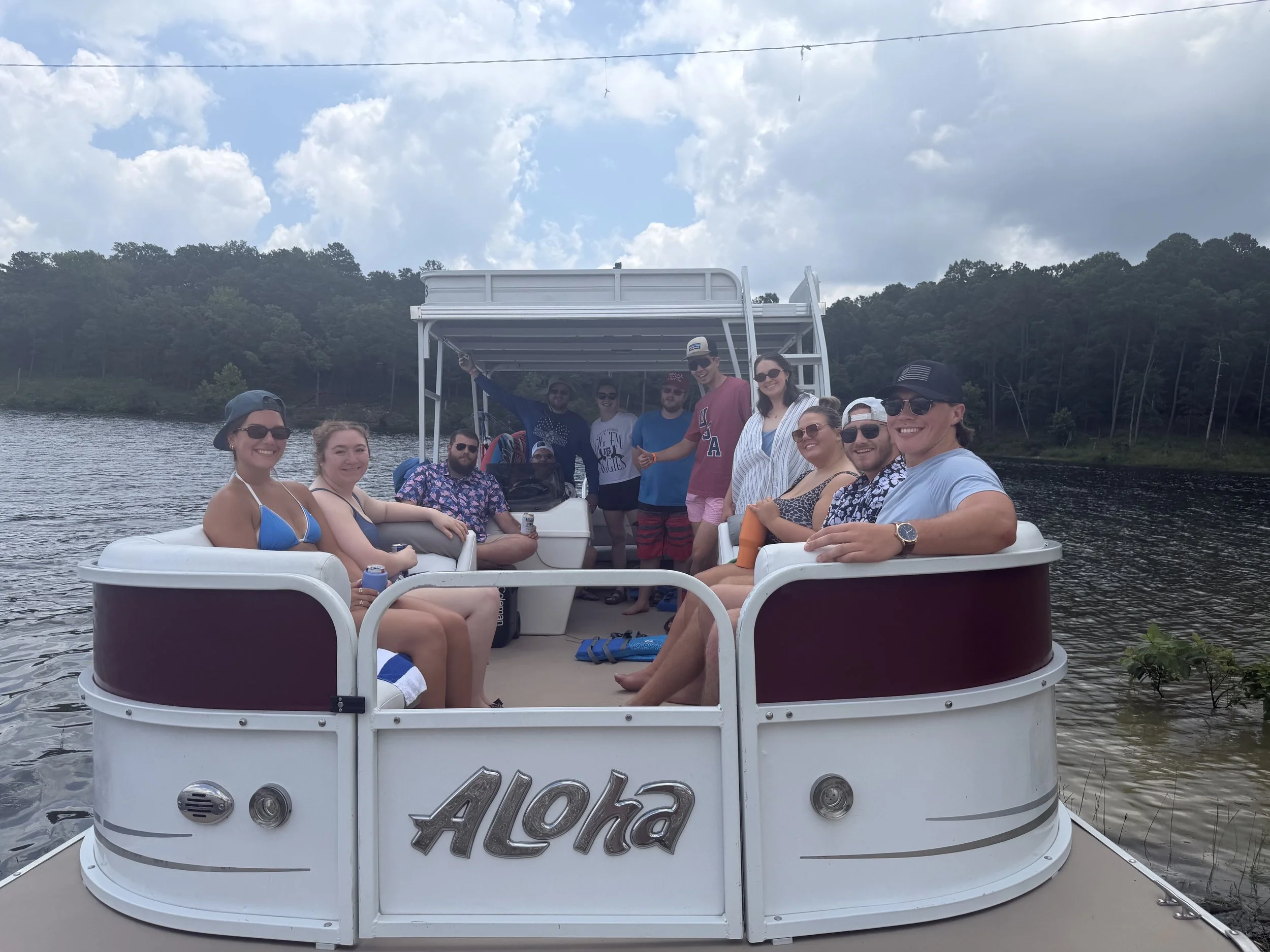 Happy customer that rented a pontoon from Hochatown High Hills and Thrills Boat Rentals