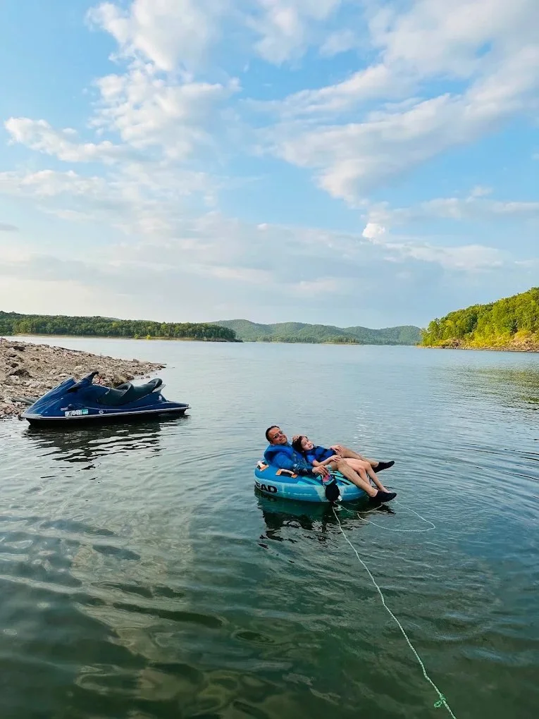 Water tubing, and jet ski rentals on Broken Bow Lake in Oklahoma