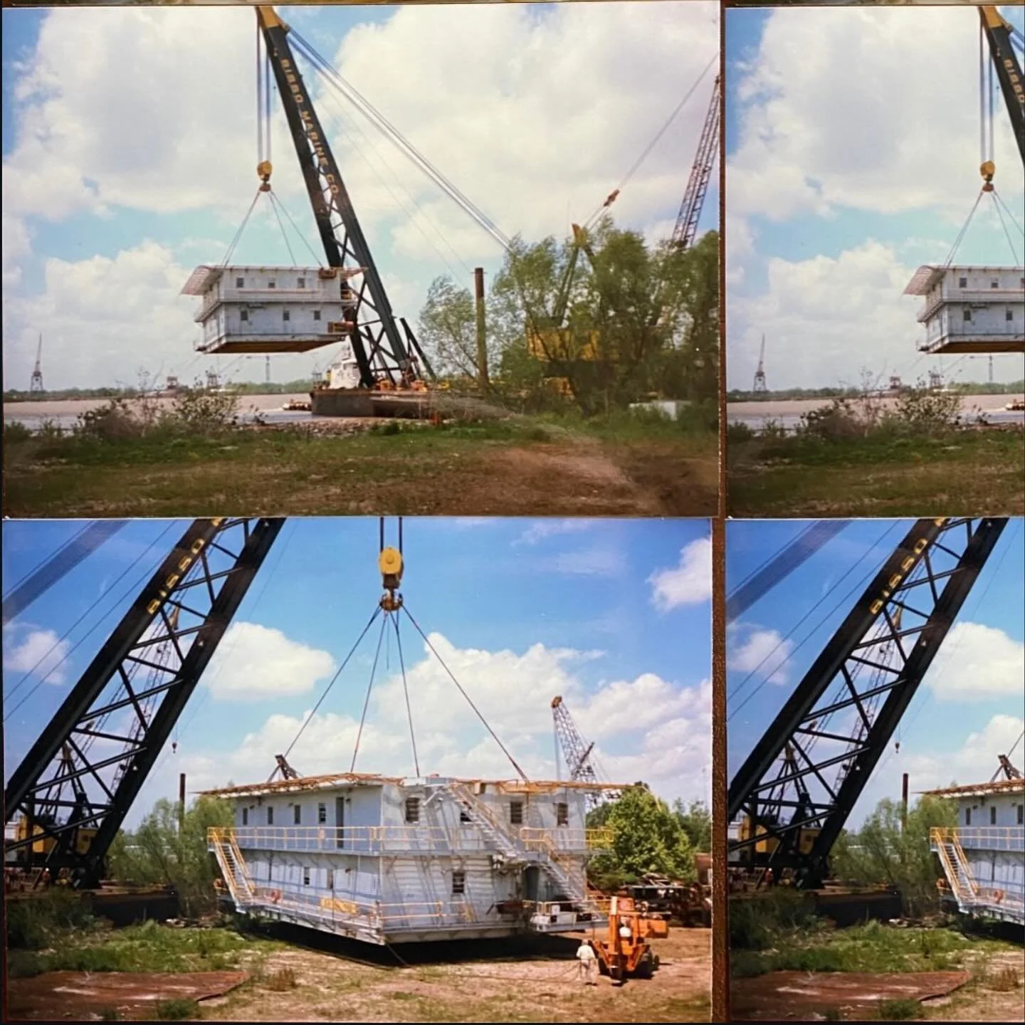 The big lift captured on film. Swipe to see how far we&rsquo;ve come. 

Did you know that The Rigs occupies former oil rigs from the Gulf? Brought on land back in the 90s by Bisso Marine for office space, The Rigs was transformed into the unique and 