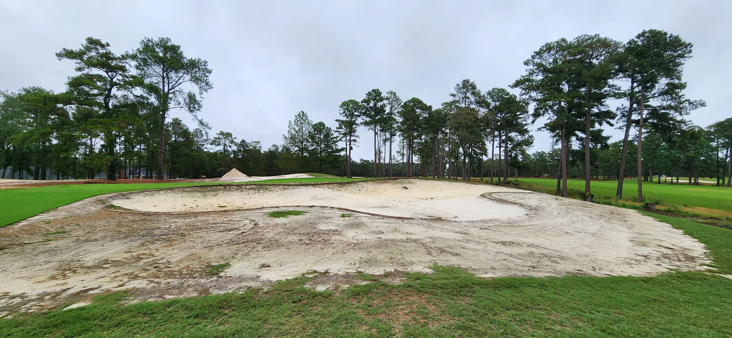 Front Greenside Bunker on Hole 10 Before