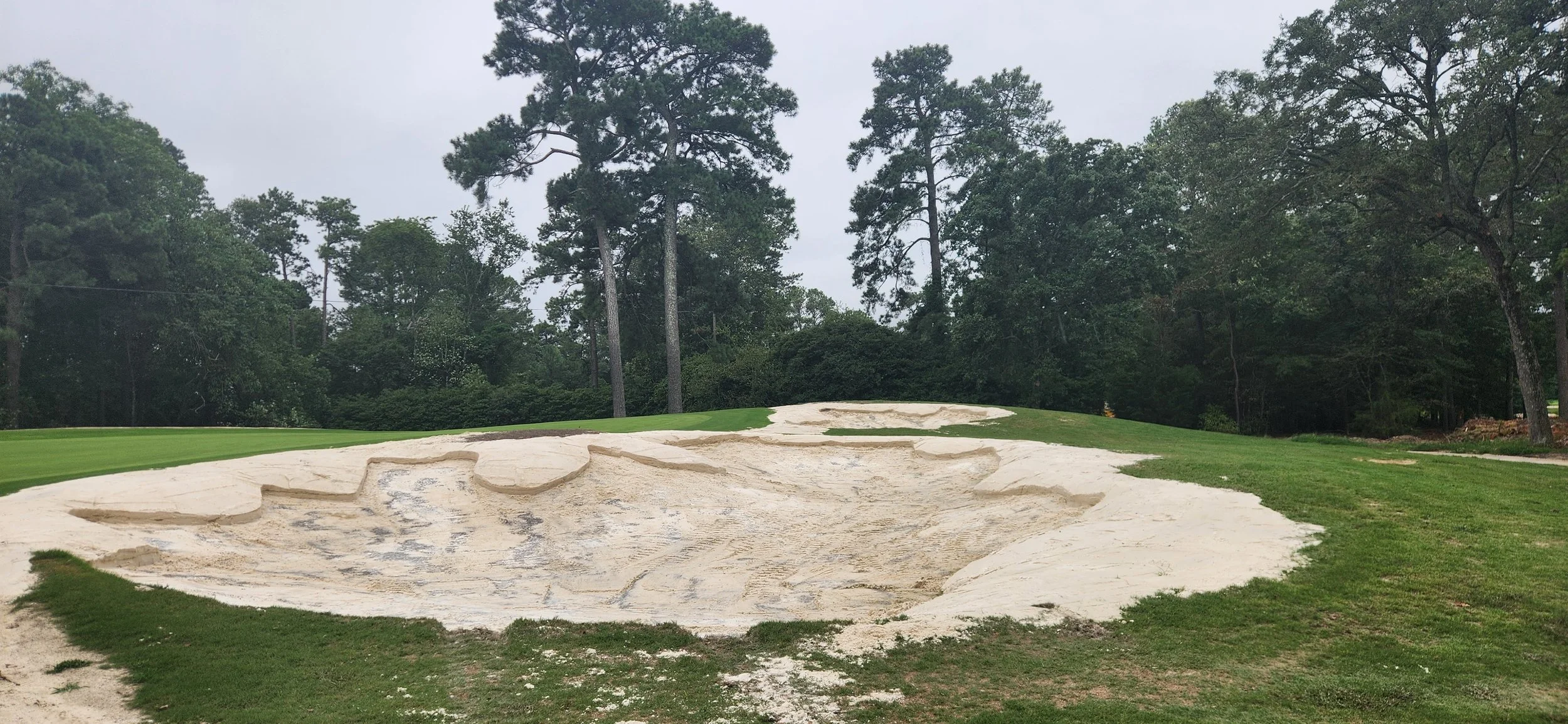 Greenside Bunkers on Hole 7 After (with shark teeth edge per architect's plan)