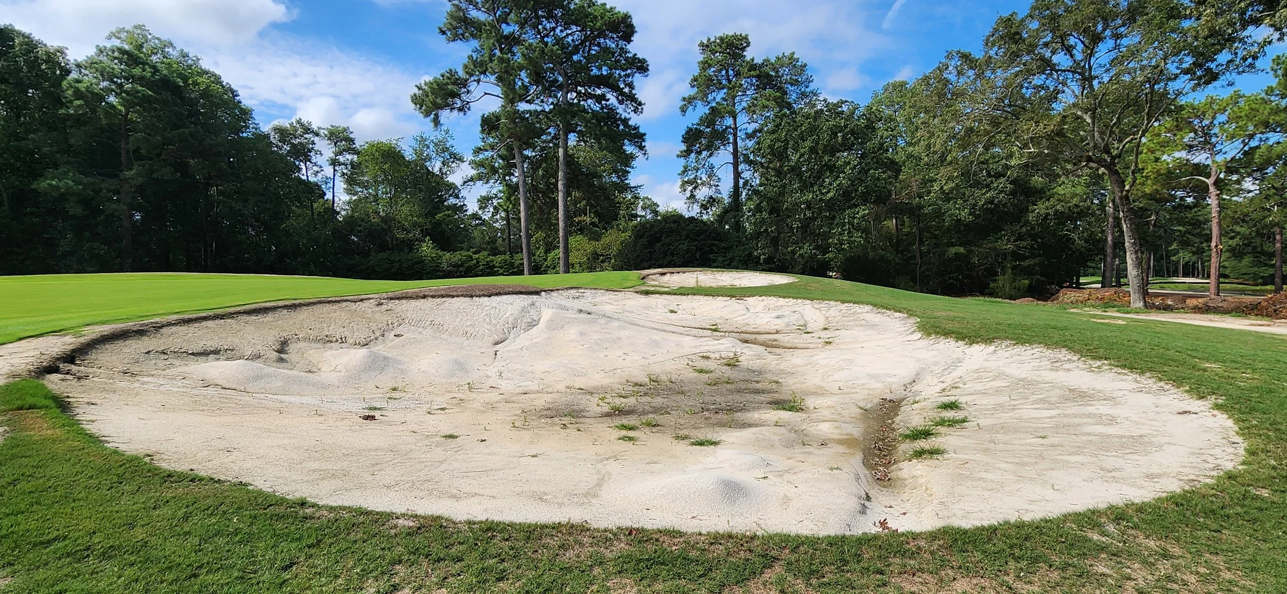 Greenside Bunkers on Hole 7 Before