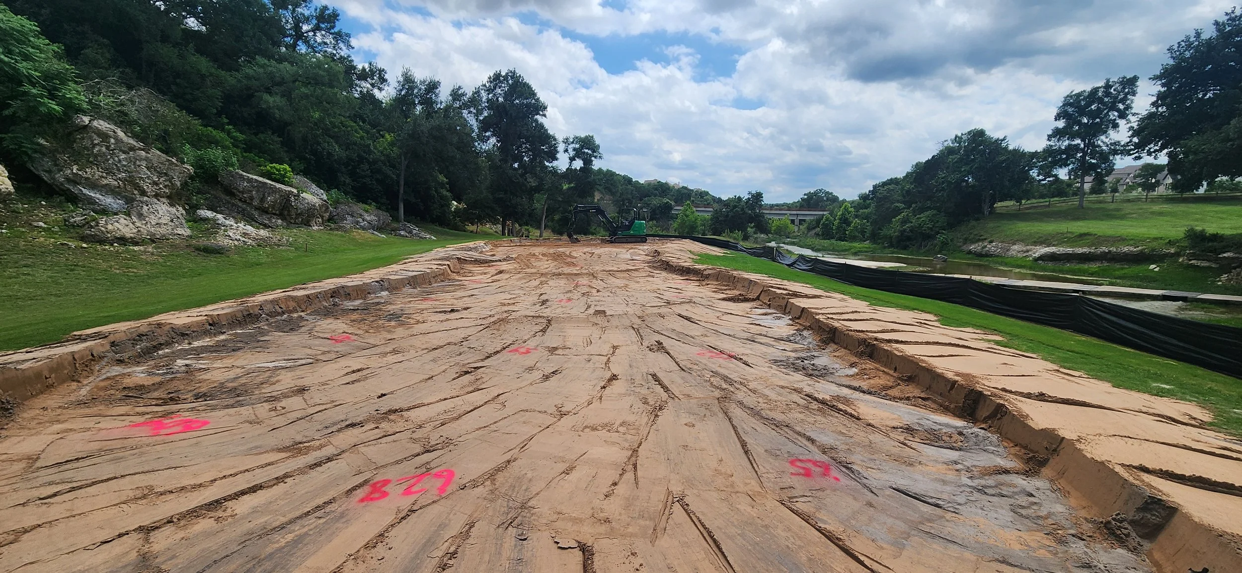 4th green during shaping