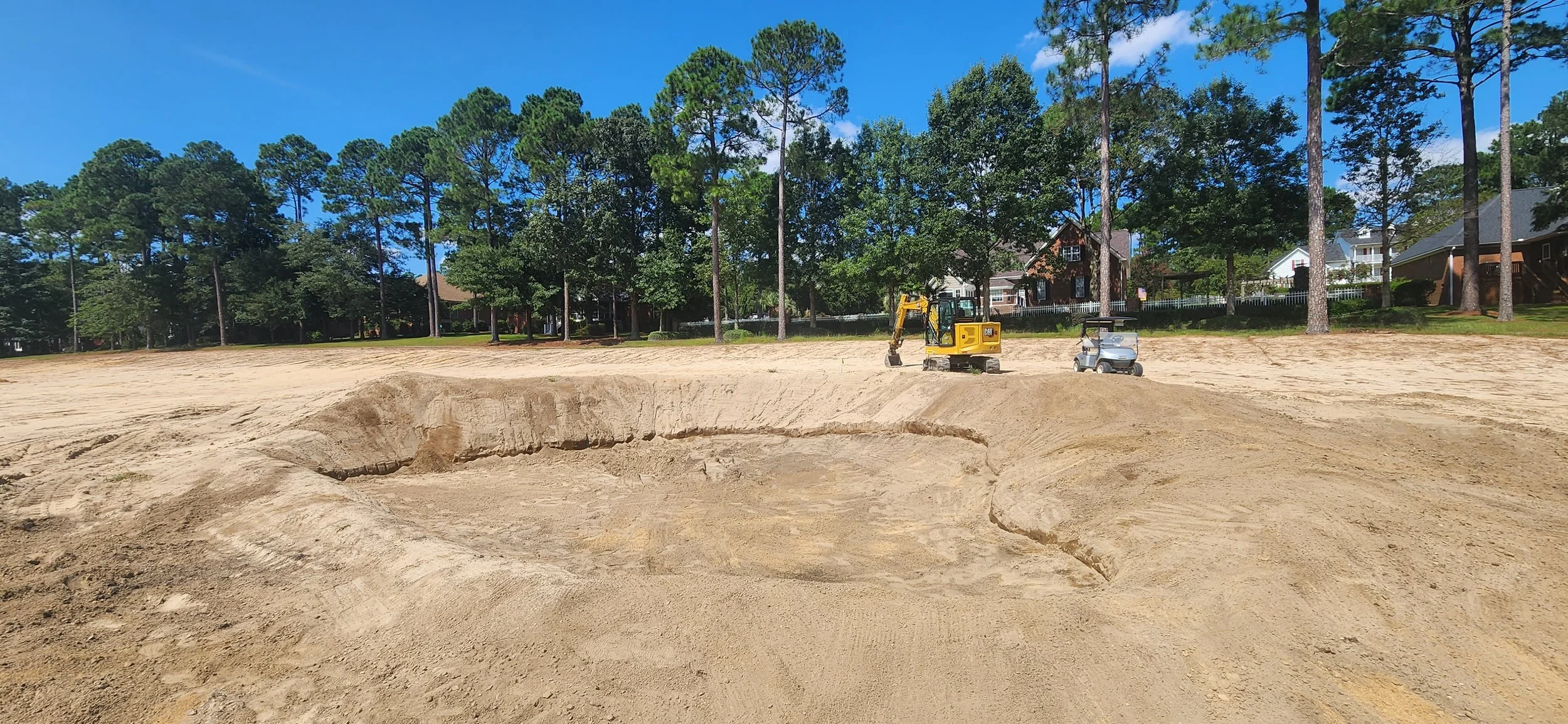 Looking back on the fairway bunker of 14th