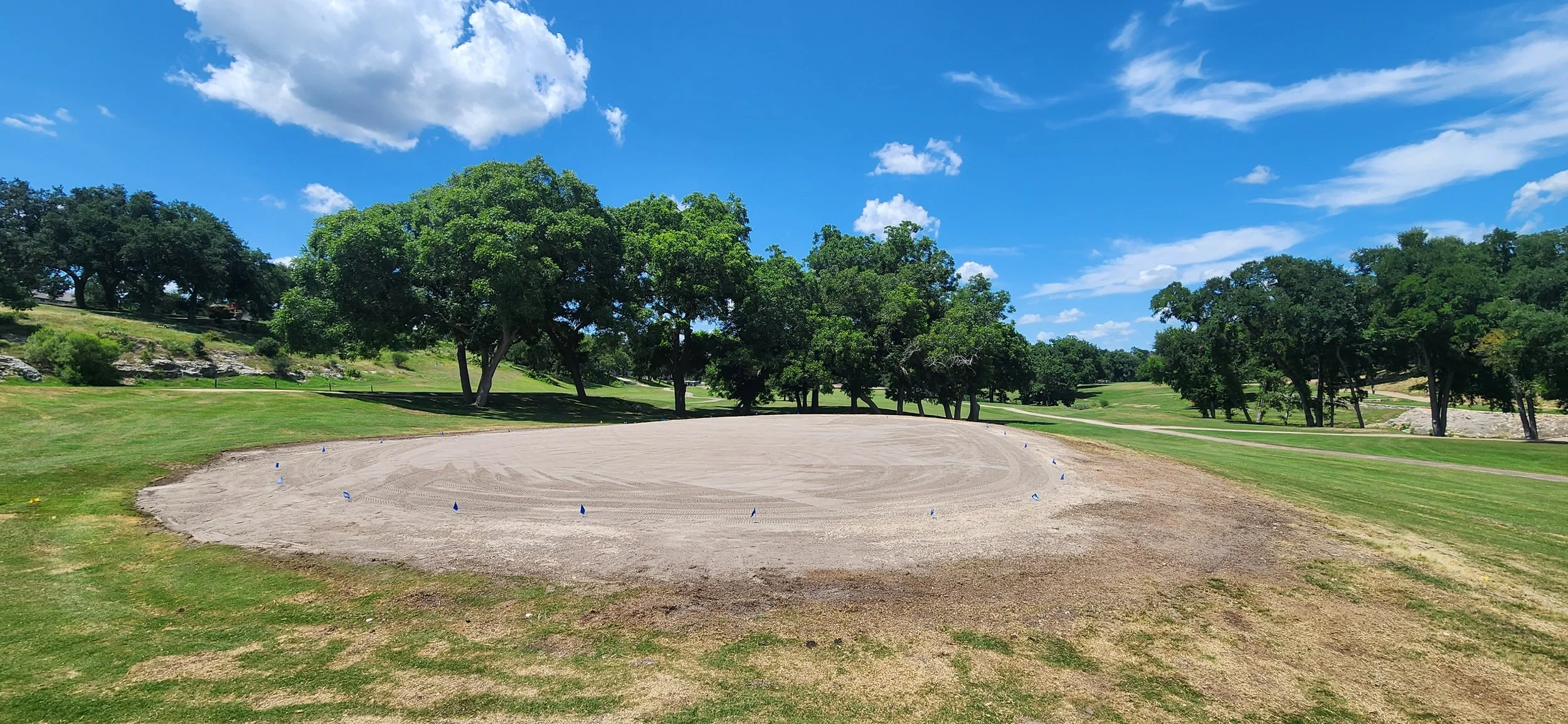 17th green prior to cut in and sodding