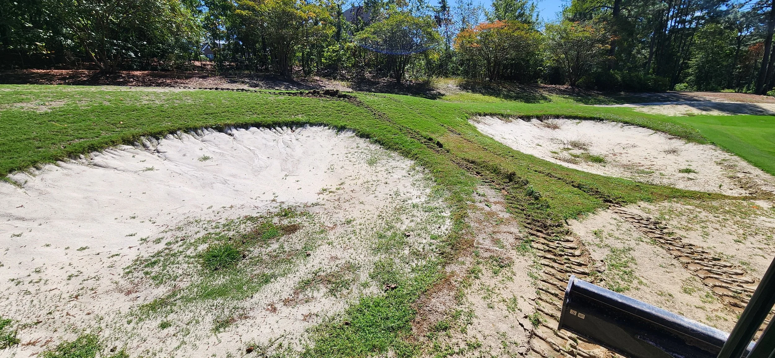 Back Bunker Complex on Hole 14 Before