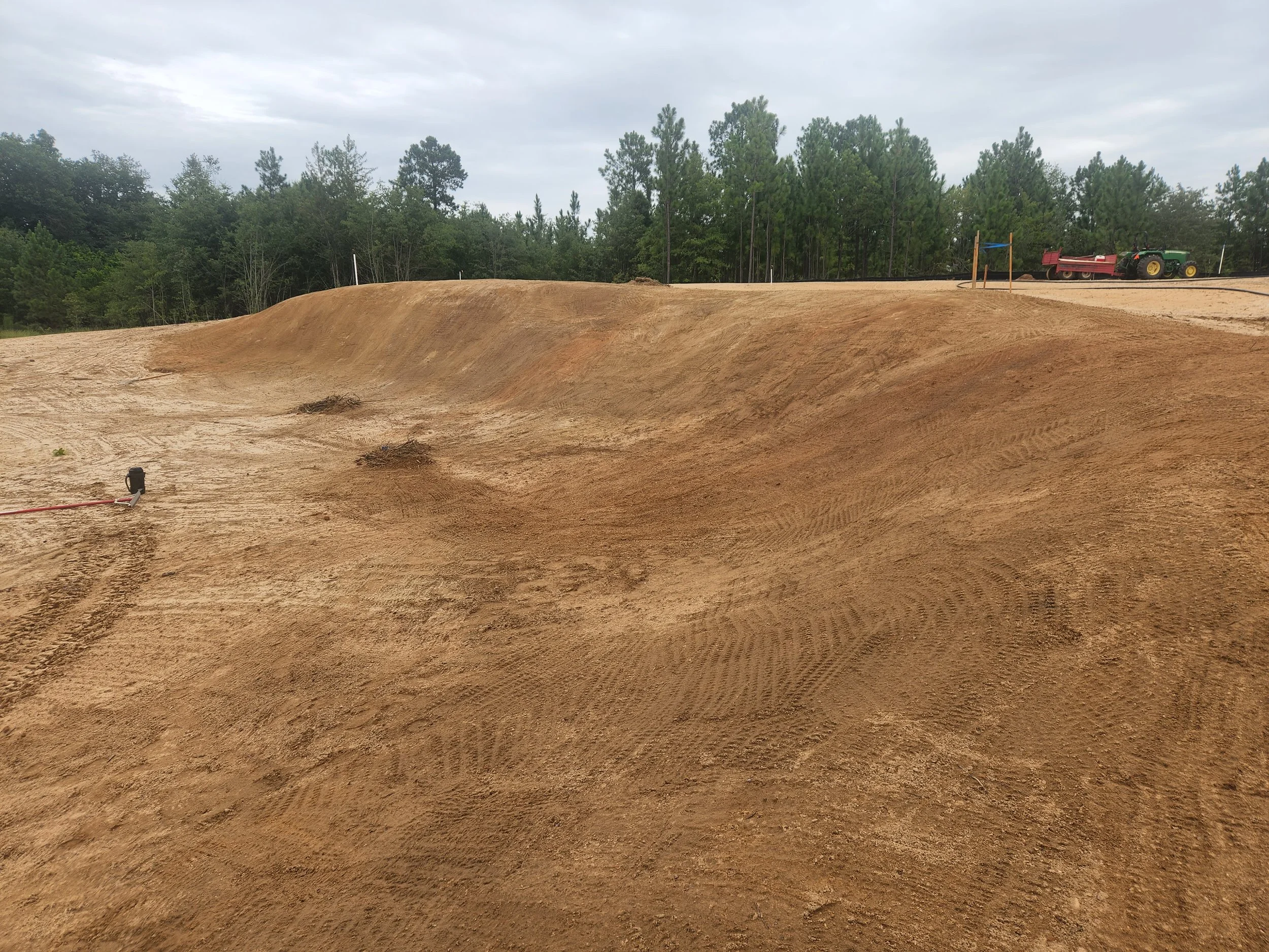 Finished wall fronting the 4th green