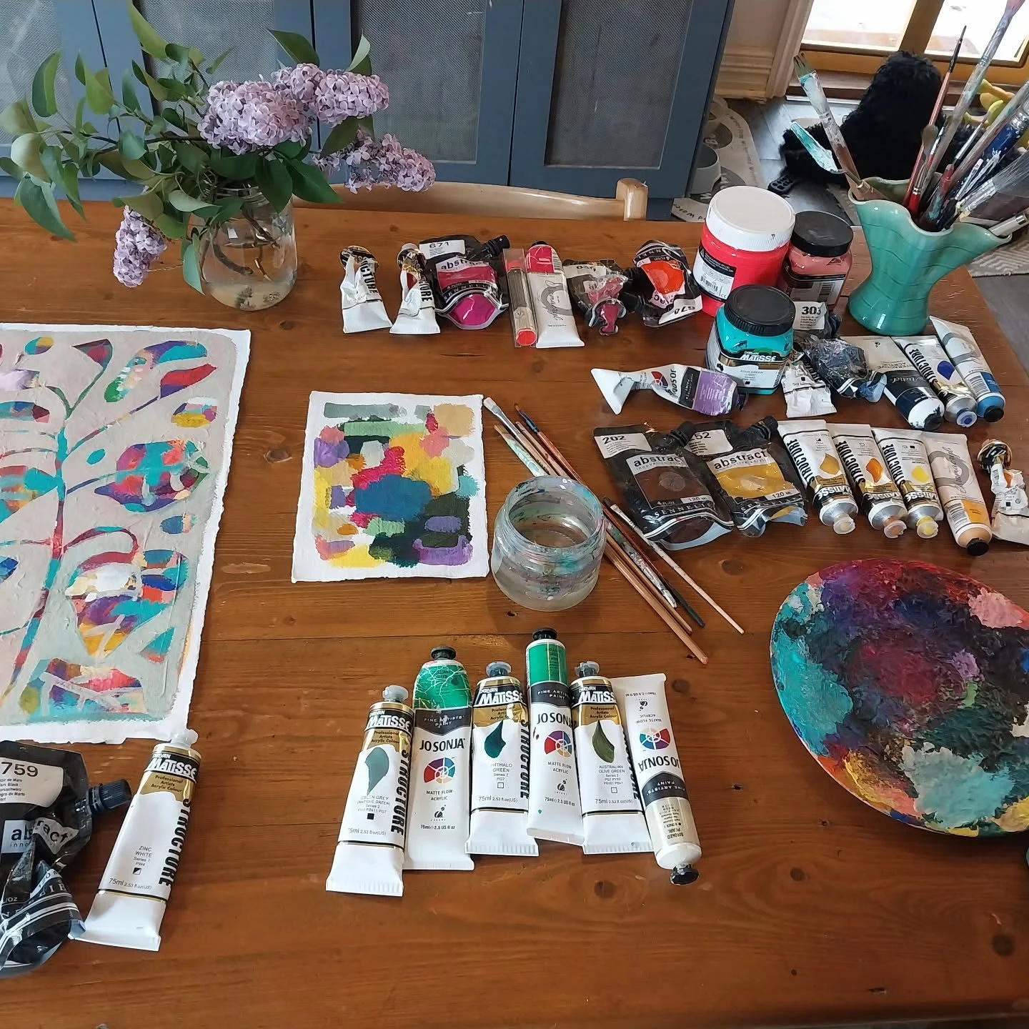 This is what a happy Saturday afternoon looks like to me! Spot the dog...