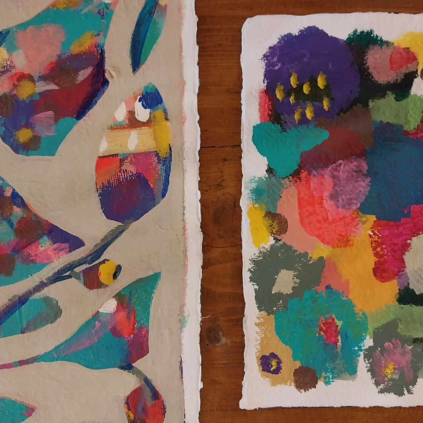 Simple joys on the dining room table today.

#abstractart 
#homegrown
#wholesome 
#simplepleasures❤️ 
#brightcolours
#abstractartists 
#addsomecolour
#addsomejoy
#acryliconpaper🎨 
#artprints