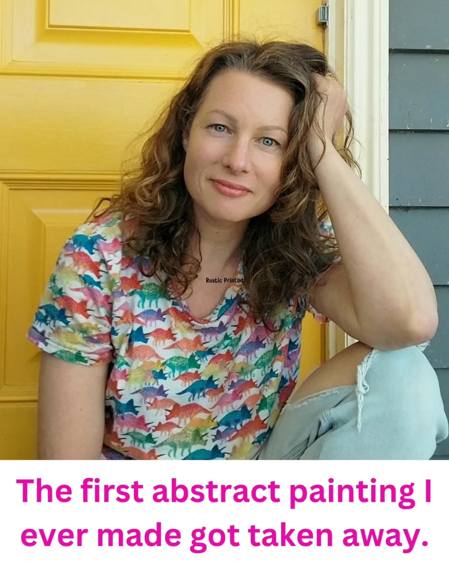 When I was 5 years old, our kindergarten teacher asked us to paint a special picture for our parents as an end of year gift.

I started splashing colour across the page.

She came over and told me it had to be a "proper painting".

My colou