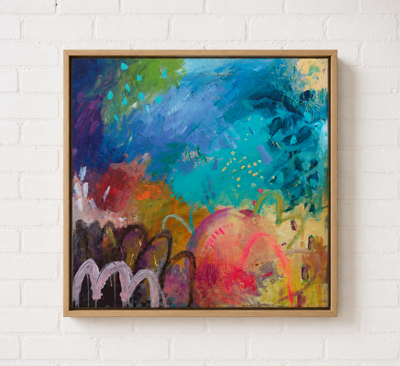 Beach Vibes. 75cm x 75cm.