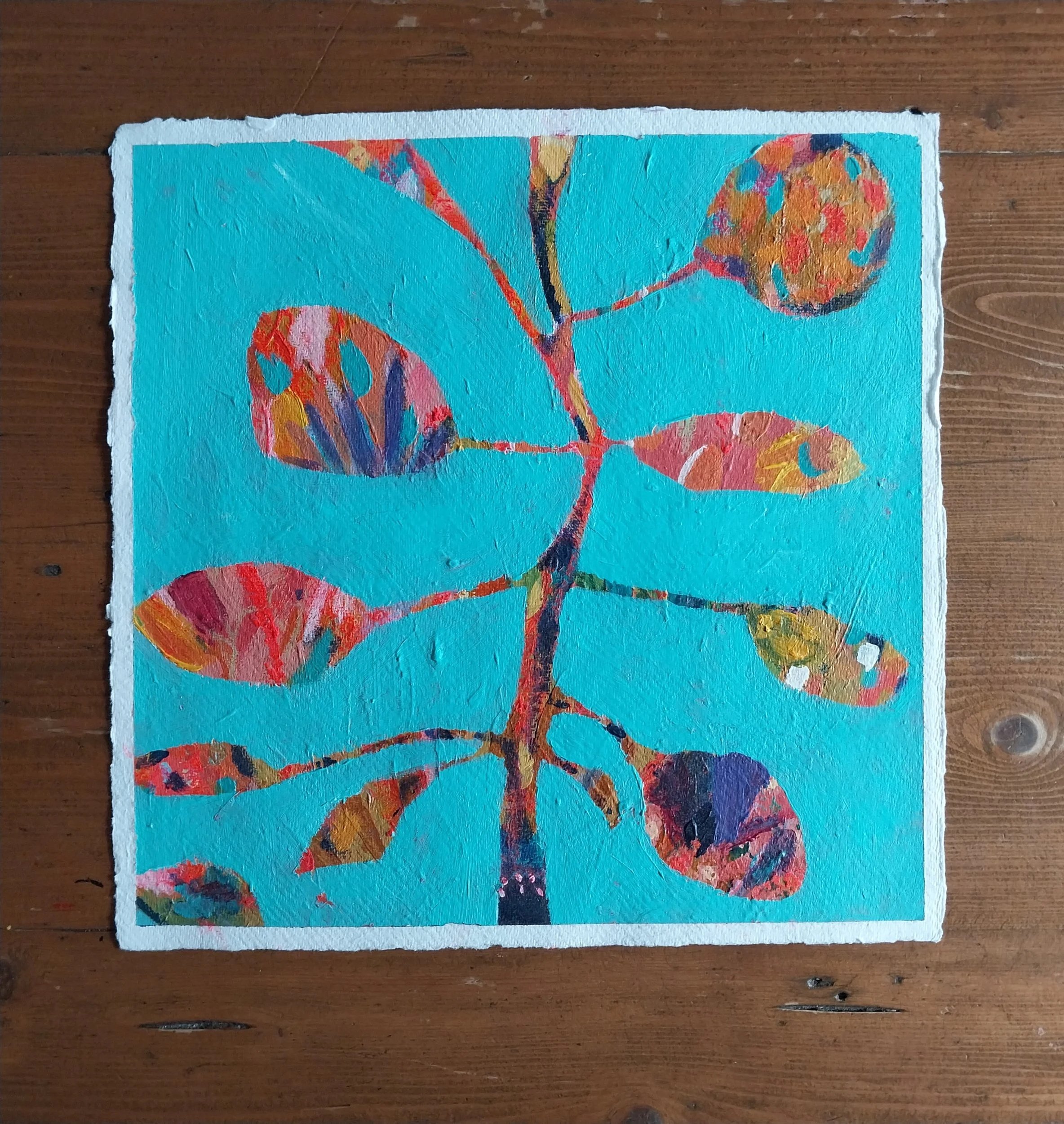 Autumn Leaves. 30cm x 30cm.