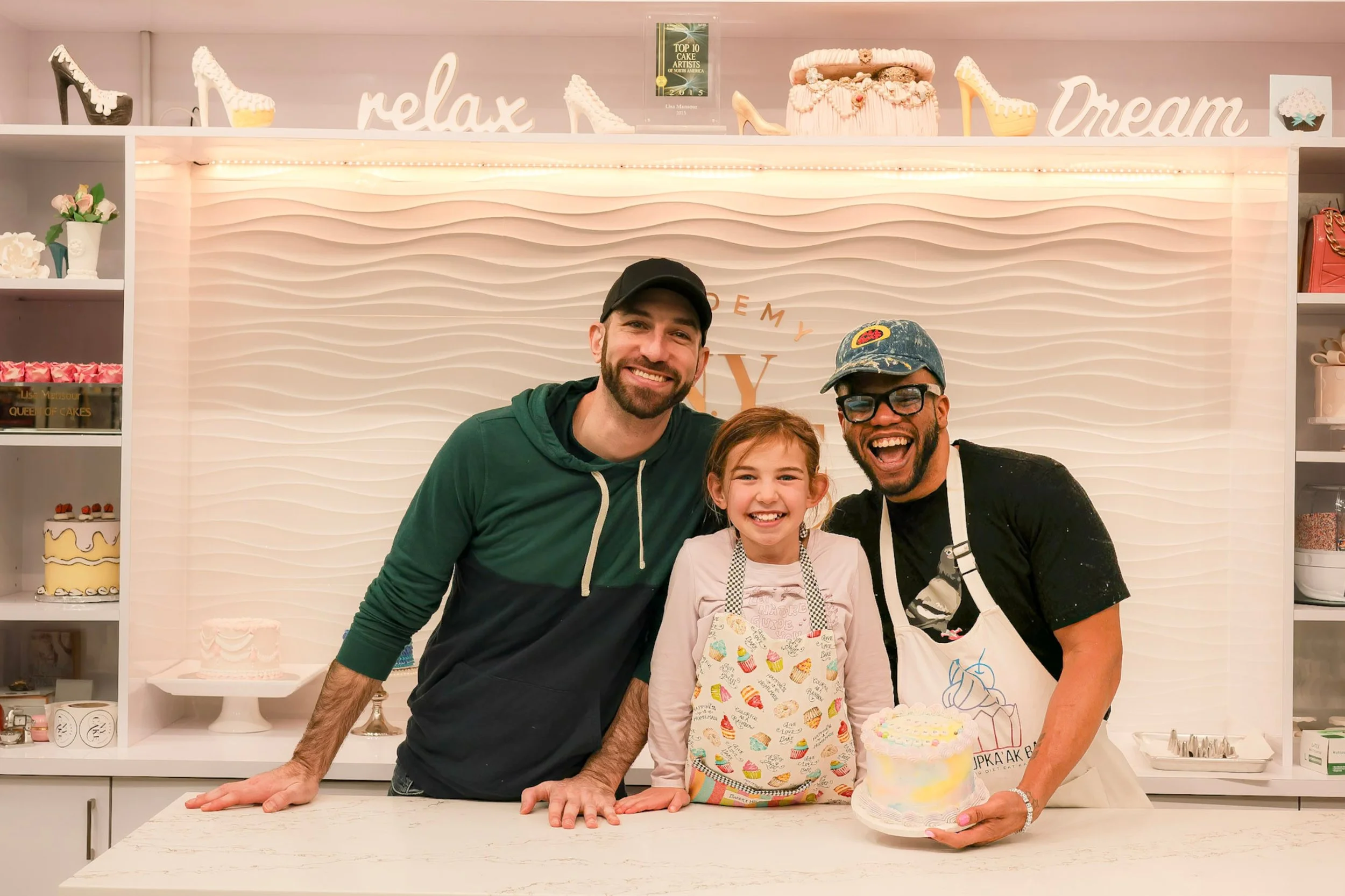 Kareem hosting a private baking class at NY Cake
